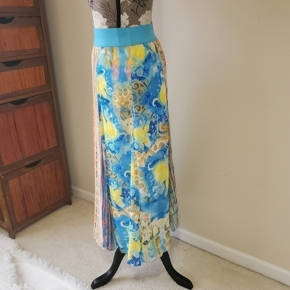 V Cristina Lemon Print Full Skirt Sz. M - Picture 2 of 7